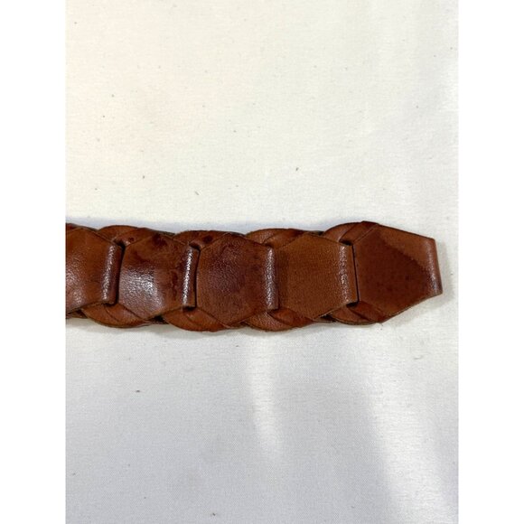 Vintage Women's Brown Genuine Leather Belt Size XL SKU 6289 - Picture 5 of 9